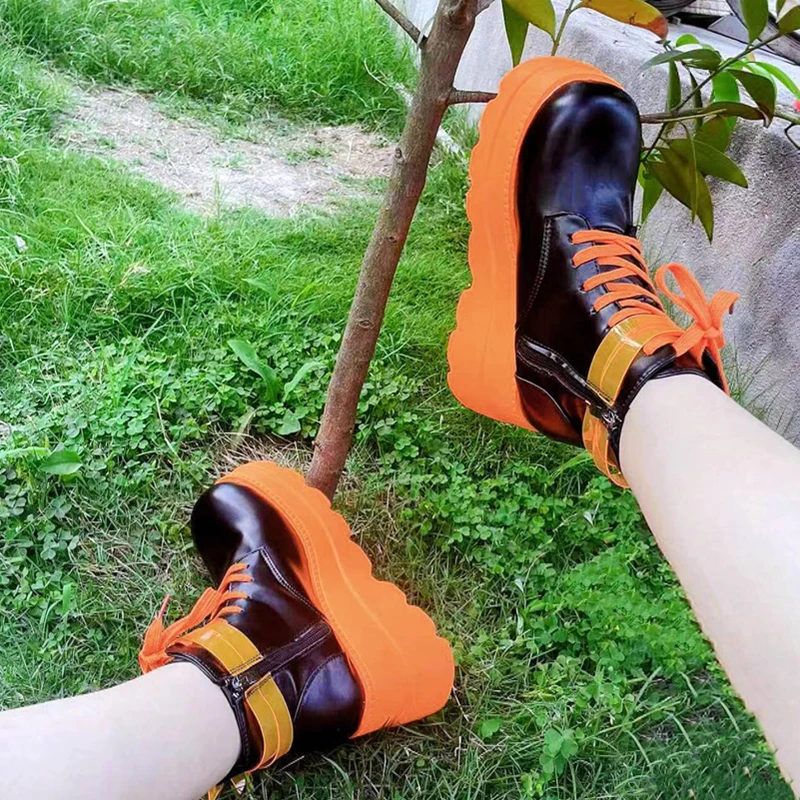 2022 Autumn Sport Women Punk Gothic Boots Platform Sneakers Woman Fashion Ladies Running Shoes Casual Vulcanize Shoes Zapatos