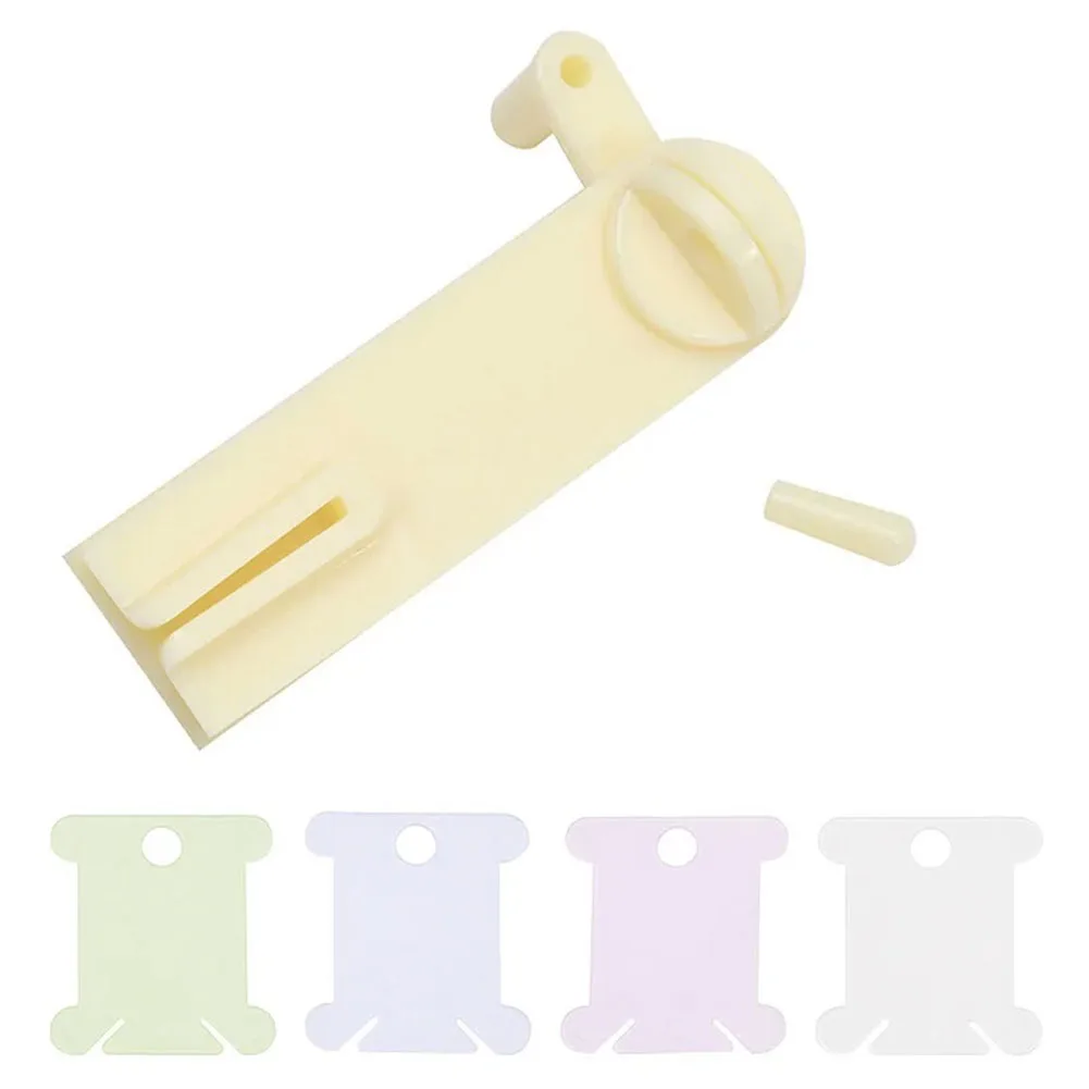 

100PCS Embroidery Thread Holder Floss Craft Bobbin Cross Stitch Storage Holder Plastic Sewing Thread Board Card Thread Organizer