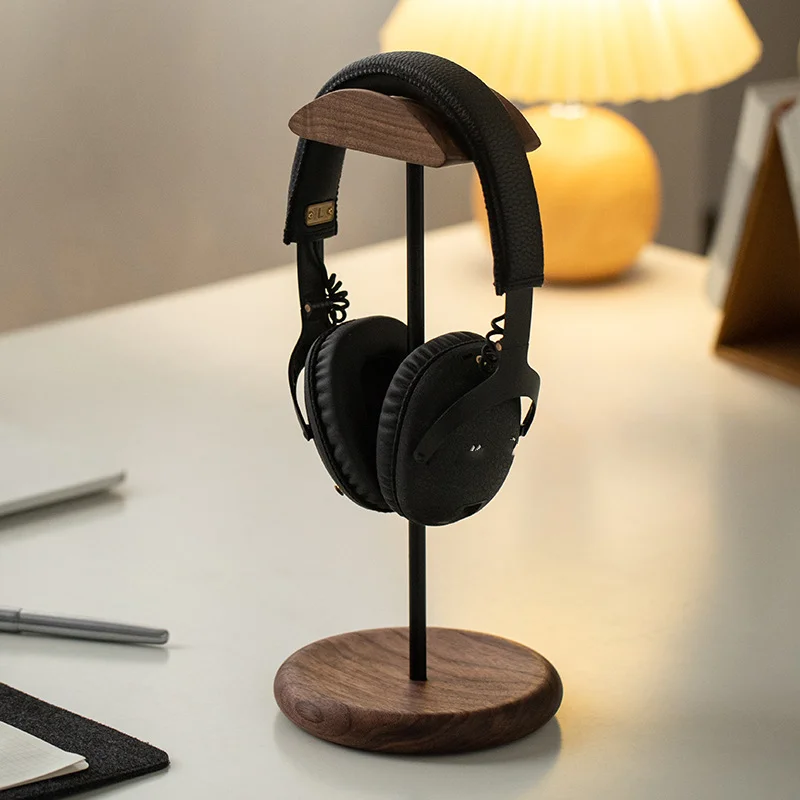 Подставка для гарнитуры из цельного дерева компьютерный стол монитор устройство