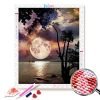 5d diy oil painting moon diamond painting landscape cross stitch diamond embroidery picture of rhinestones home decor