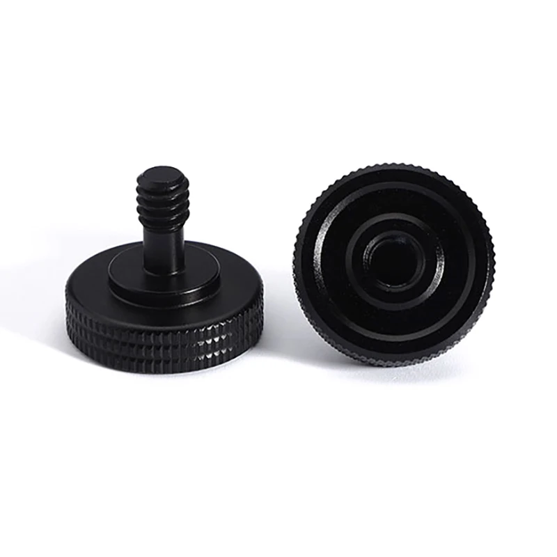 

1/4" Dual Nuts Tripod Mount Screw Double Layer Thread Screw Mount Adapter Black Camera Screw Mount For Camera Flash