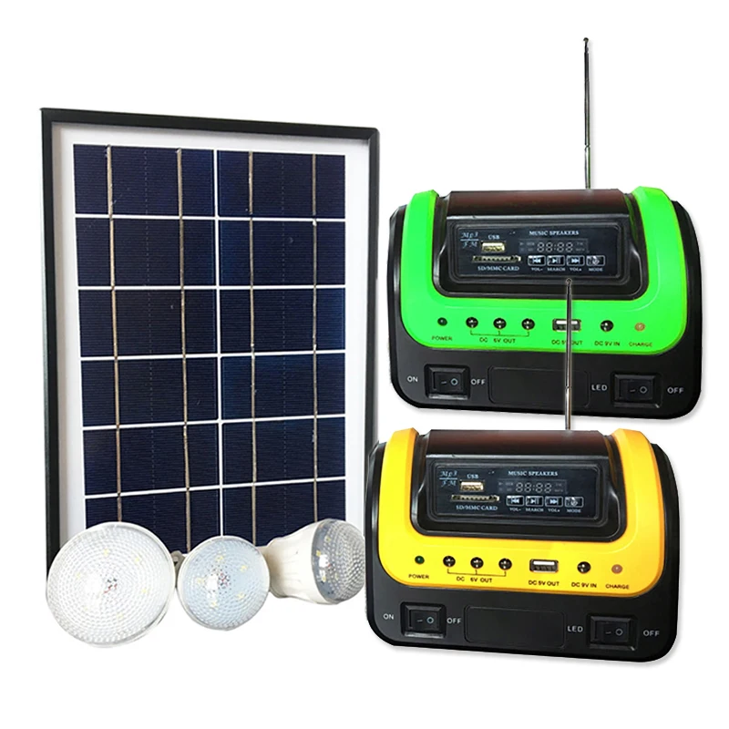

Solar Power System Emergency Lighting with 3 LED Bulbs Kit Powerful Portable Powerful Lantern Solar Light for Camping Hiking
