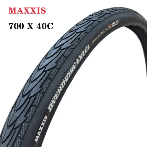 Шина велосипедная Maxxis OVERDRIVE EXCEL EXO 700X40C, 29 дюймов, полулысая, шелковая защита, дорожные велосипедные аксессуары