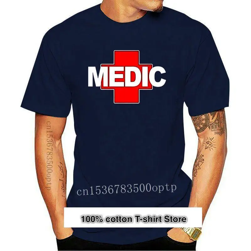 

Camiseta de manga corta con cuello redondo para hombre, camisa 2020 de algodón, divertida, de marca médica, 100%
