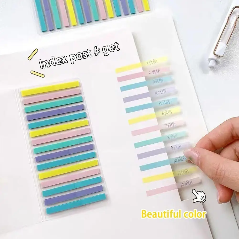 

300 Sheets Color Ultra Fine Memo Pad Posted Sticky Notes Stationery School Sticker Kawaii Notepads Bookmarks Paper T8q1