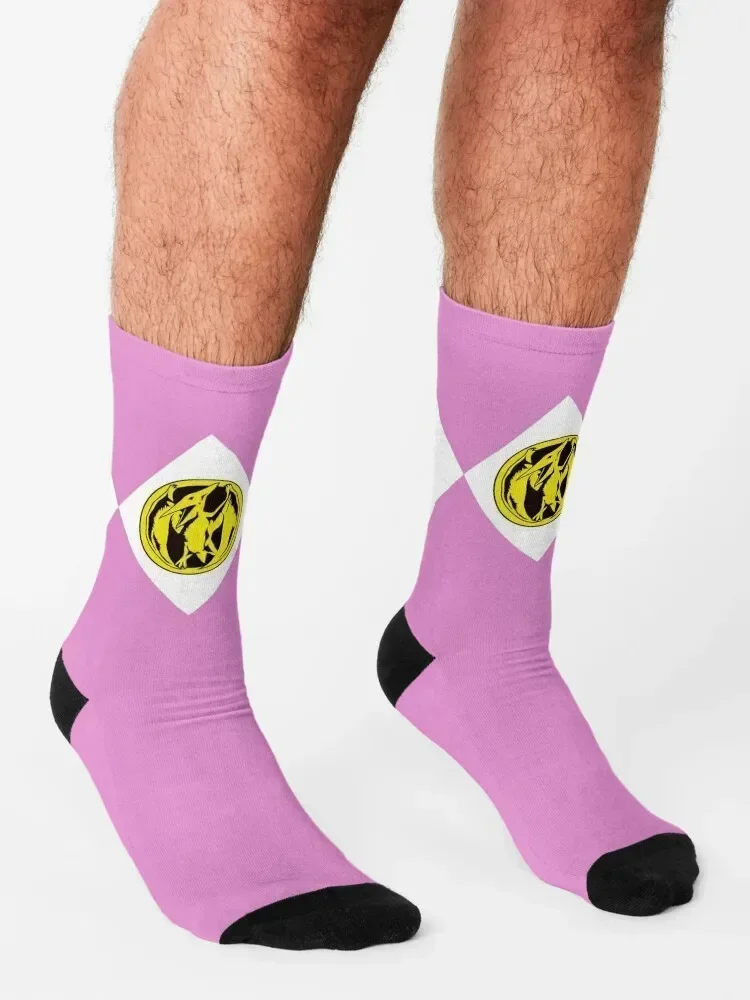 MMPR Pink Ranger With Coin Socks футбольные противоскользящие дизайнерские незаменимые