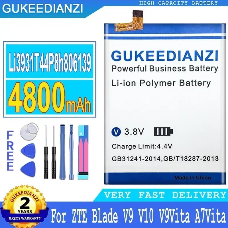 Аккумуляторы для мобильных телефонов большой емкости 4800 мАч ZTE Blade V9 V10/V9Vita V10Vita/A7