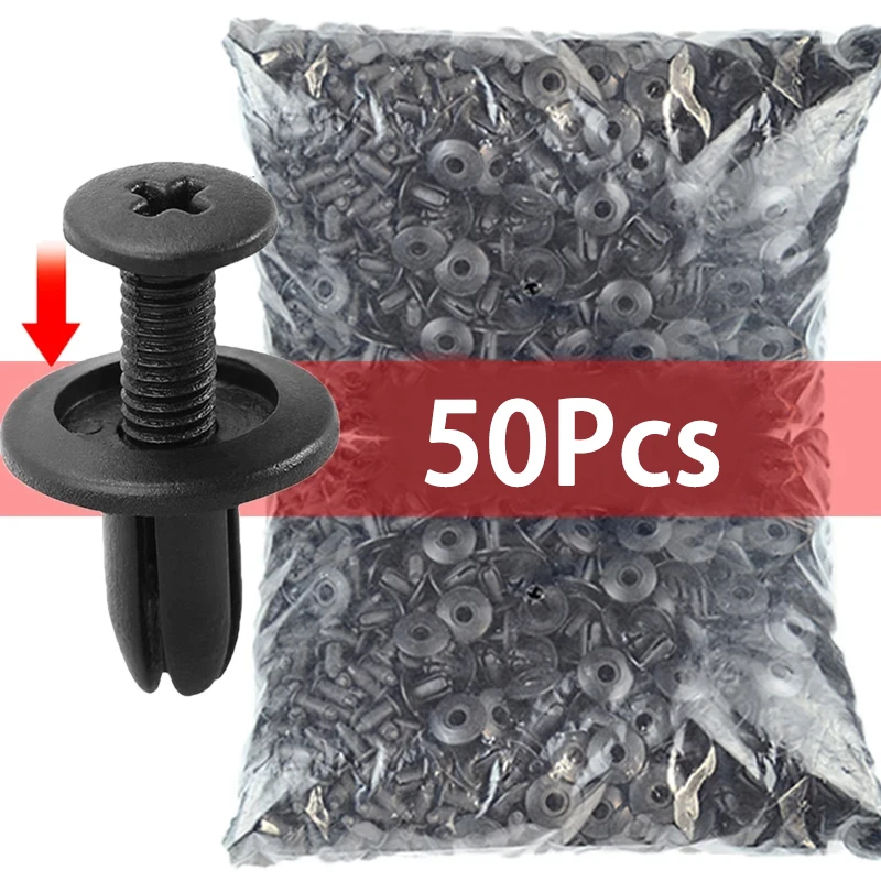 

50 Шт. Пластиковых Крепежных Элементов Для Кузова Автомобиля 8 Мм Для Audi, Toyota, Focus, Kia, Nissan, Yamaha