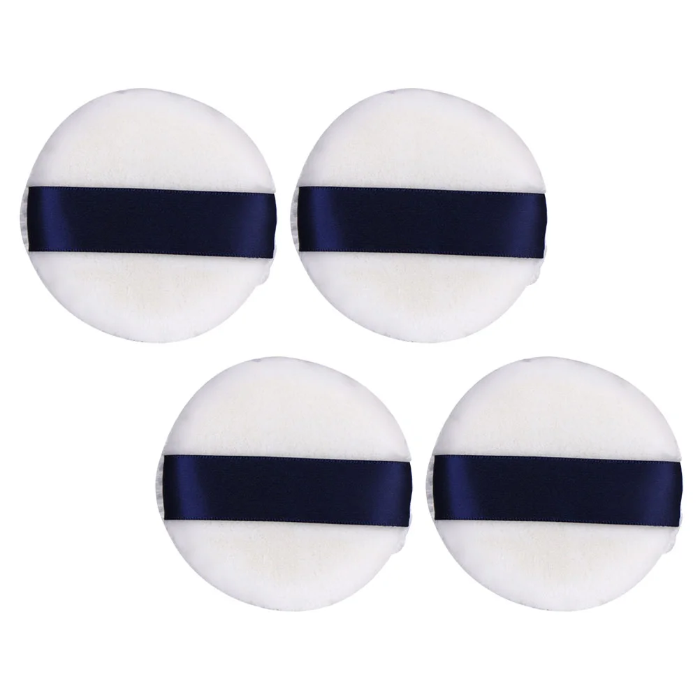

Puffpuffs Makeup Round Loosecompact Fluffyfoundation Sponge Cottonribbon Face Blending Beauty Reusable Velour Roundssponges Pad