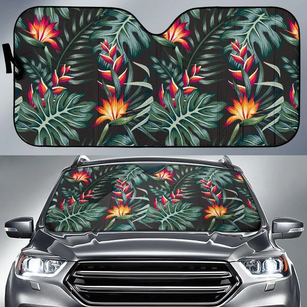 

Hawaiian Tropical Plants Pattern Print Car Sun Shade