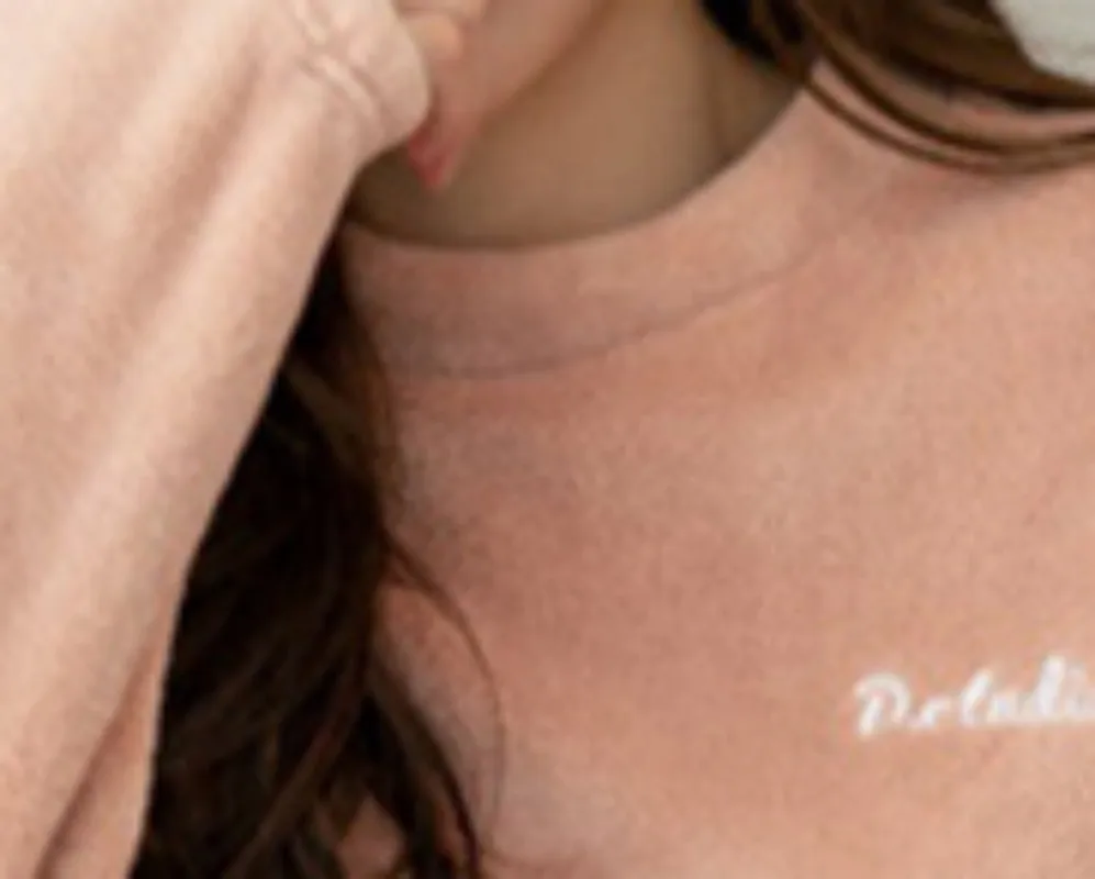 Women's Winter Warm Solid Round Collar Pajamas With Letter Pattern Polyester Comfortable Skin-Friendly Slim Fit Sleepwear