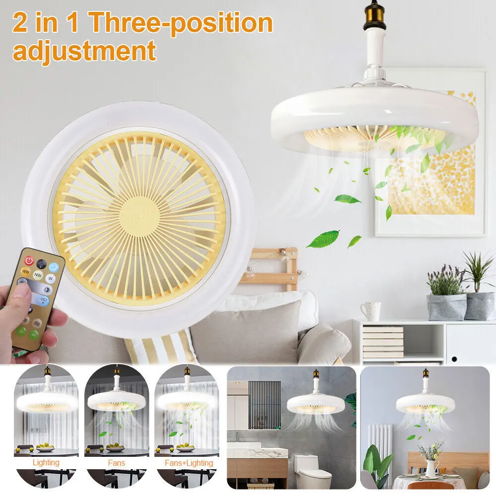 

Настенный потолочный вентилятор светодиодный 30 Вт, потолочный вентилятор со встроенными лампами E27, дистанционное потолочное освещение для спальни, гостиной, потолочный вентилятор, лампа