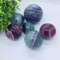 100mm 5a hand polished natural green and rainbow fluorite crystal ball sphere chakra reiki healing gemstone crystal ball base