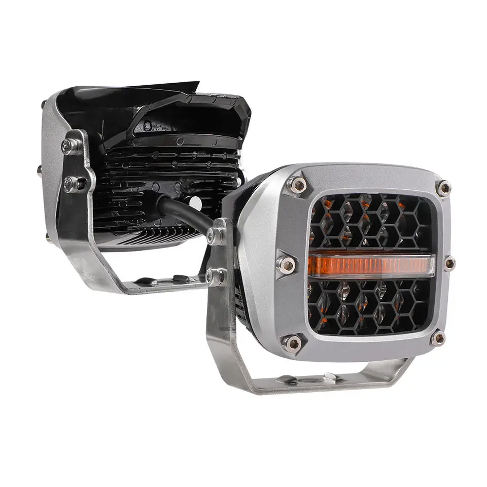 Квадратная Светодиодная рабочая лампа Emark 60 Вт 3 5 дюйма Автомобильные дневные