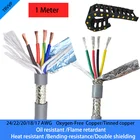 TRVVP сопротивление кабеля двойной экранированный провод 2422201817AWG 2345678 ядер термостойкий серый ПВХ изолированный буксирный кабельЧПУ кабель