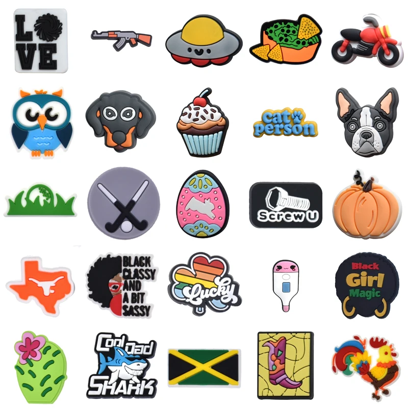 

Shoe Charms Gifts Packs Wholesale Bulk Girl Women Charm Kids Para Pins Shoes Accessories Set Jeans Decorations for Crocs Men Boy