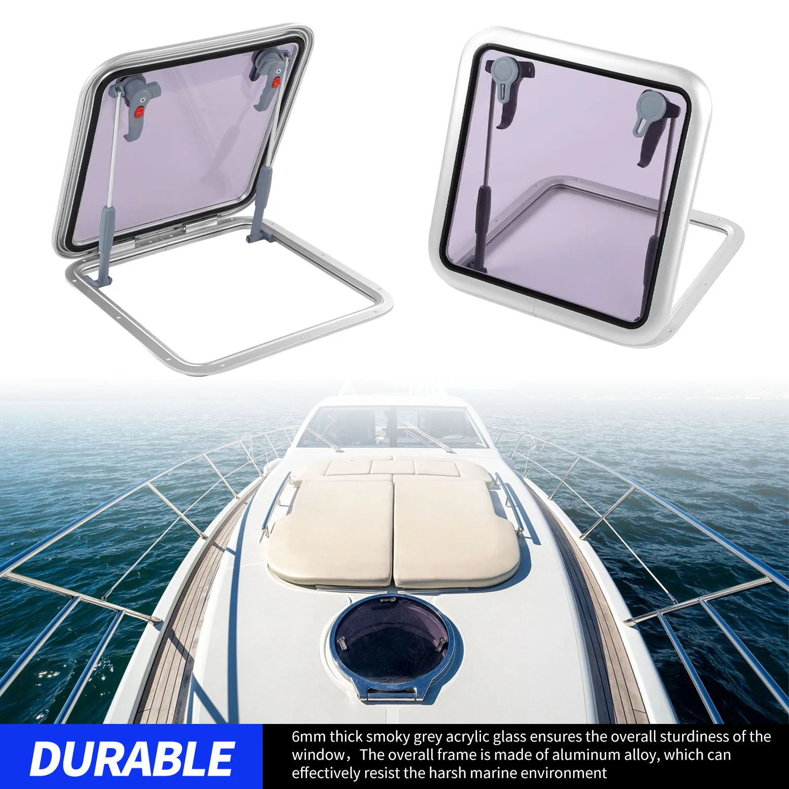 Окно для лодки 500*500 мм герметичное водонепроницаемое устойчивое к
