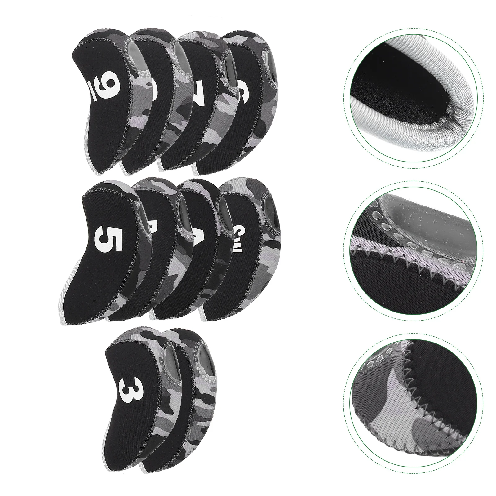 

10pcs Putter Cover Golfing Equipment Golf Head Cover Golf Putter Headcover