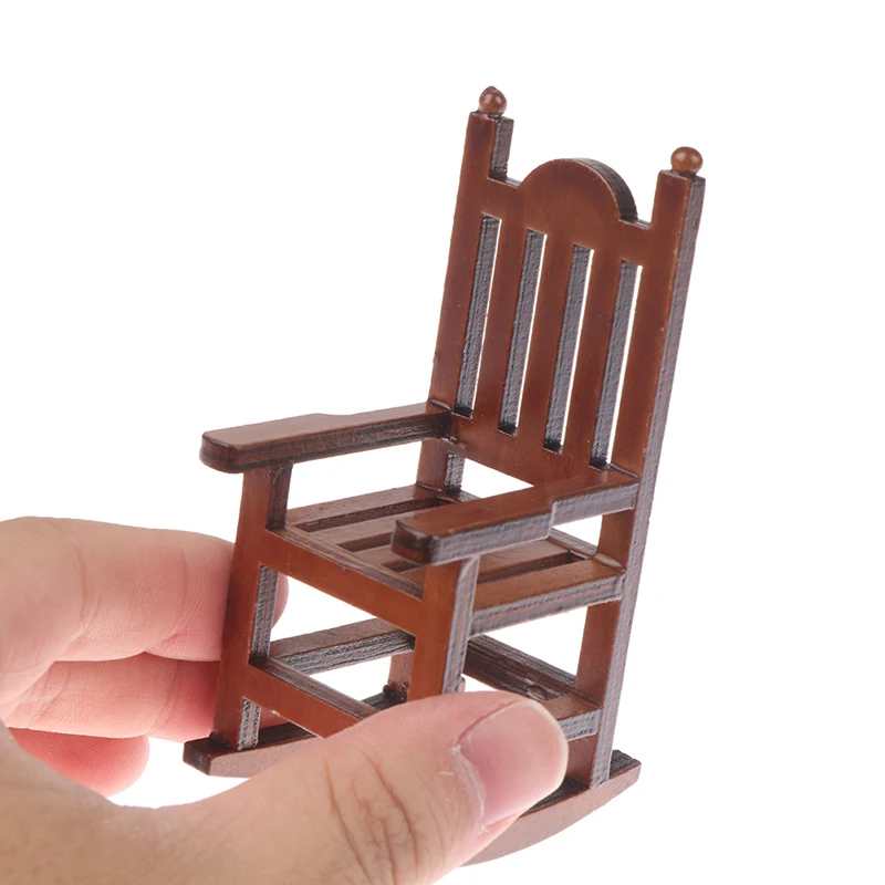 

1:12 Dollhouse Miniture Simulation Rocking Chair Accessories Toys For Dollhouse Decoration