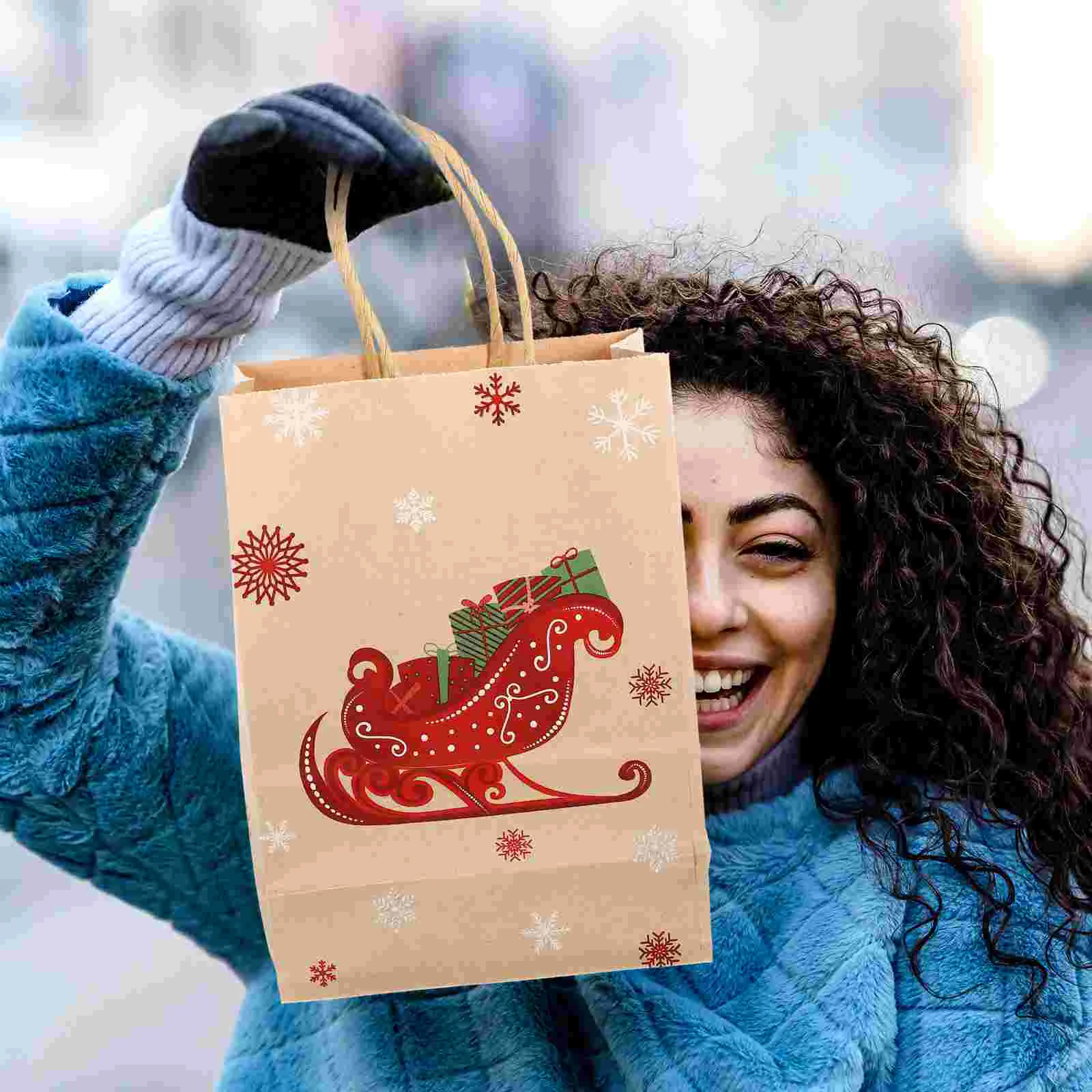 10 шт. Рождественская сумка-тоут игрушка для конфет подарок праздничные бумажные