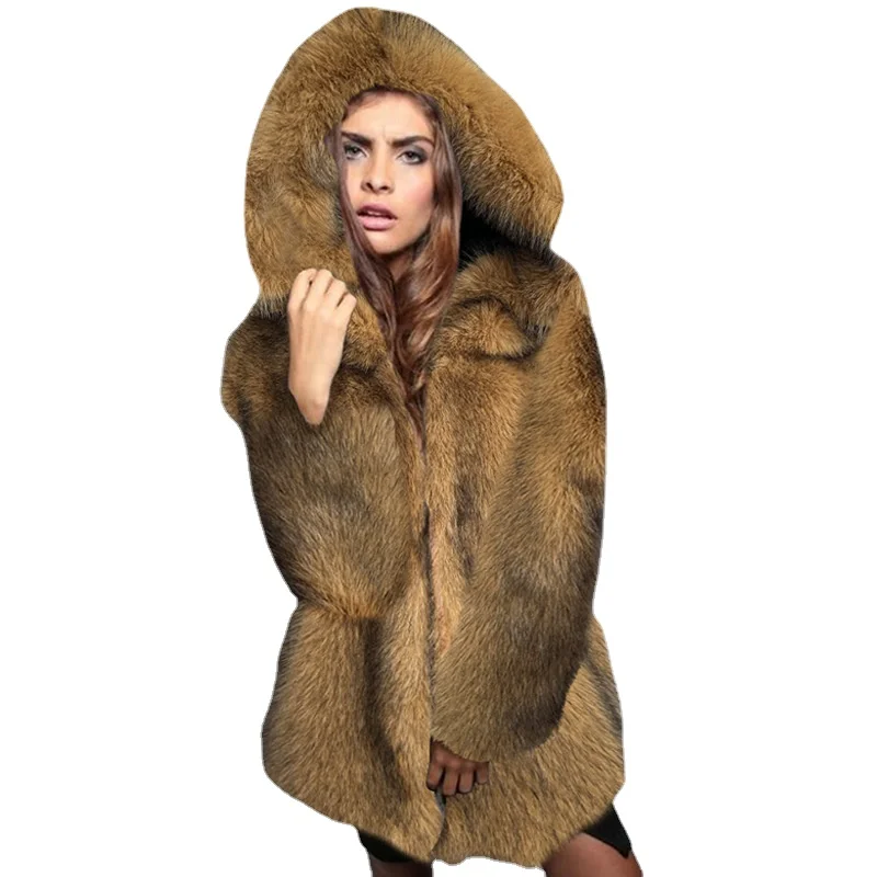 New Fashion Faux Fur Coat Mid-Long Winter Clothes Women 2022 Fashion Coats Casaco Feminino De Inverno Super Quente