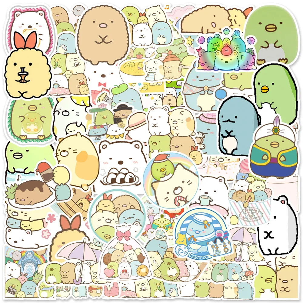 

50pcs Sumikko Gurashi Anime Graffiti Stickers Corner Bio Cartoon Decals Kids DIY Scrapbook Diary Phone Laptop Suitcase Sticker