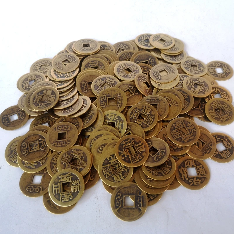 

Collect 50pcs Chinese Brass Coin Qing Dynasty Antique Currency Cash
