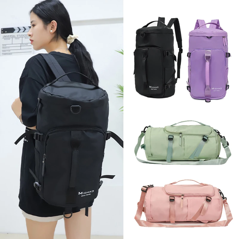 Big Sports Backpack Women Gym Fitness Female Yoga Travel Luggage Handbag Tote Shoe Pocket Hiking Shoulder Duffle Waterproof Bag