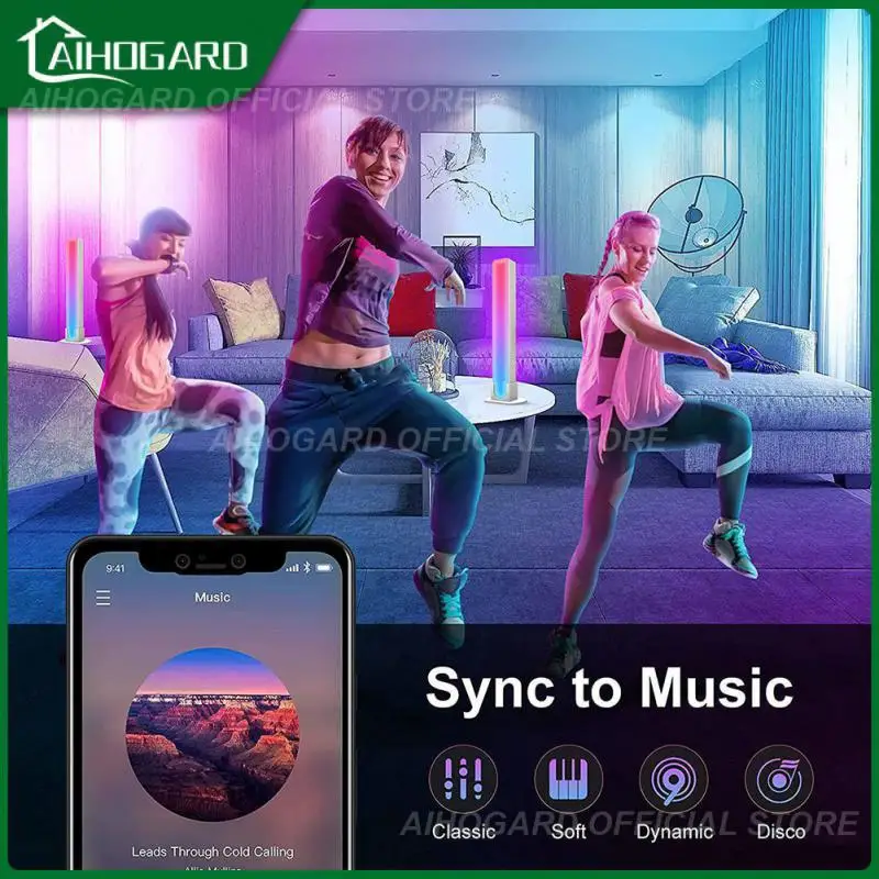 

Rgbic Atmosphere Light App Control Wifi And Symphony Music Rhythm Pickup Light Desktop Background Mart Ambient Lamp