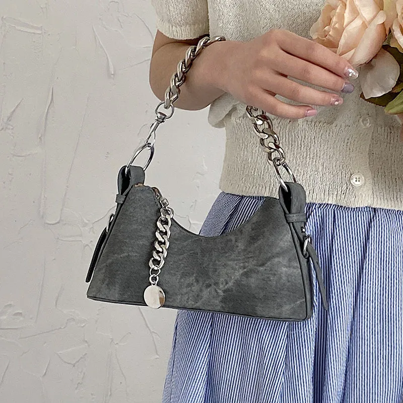 

Повседневная модная женская сумка через плечо, женская джинсовая сумка Хобо, модные роскошные дизайнерские сумки в виде Луны для женщин, летняя стильная сумка 2023