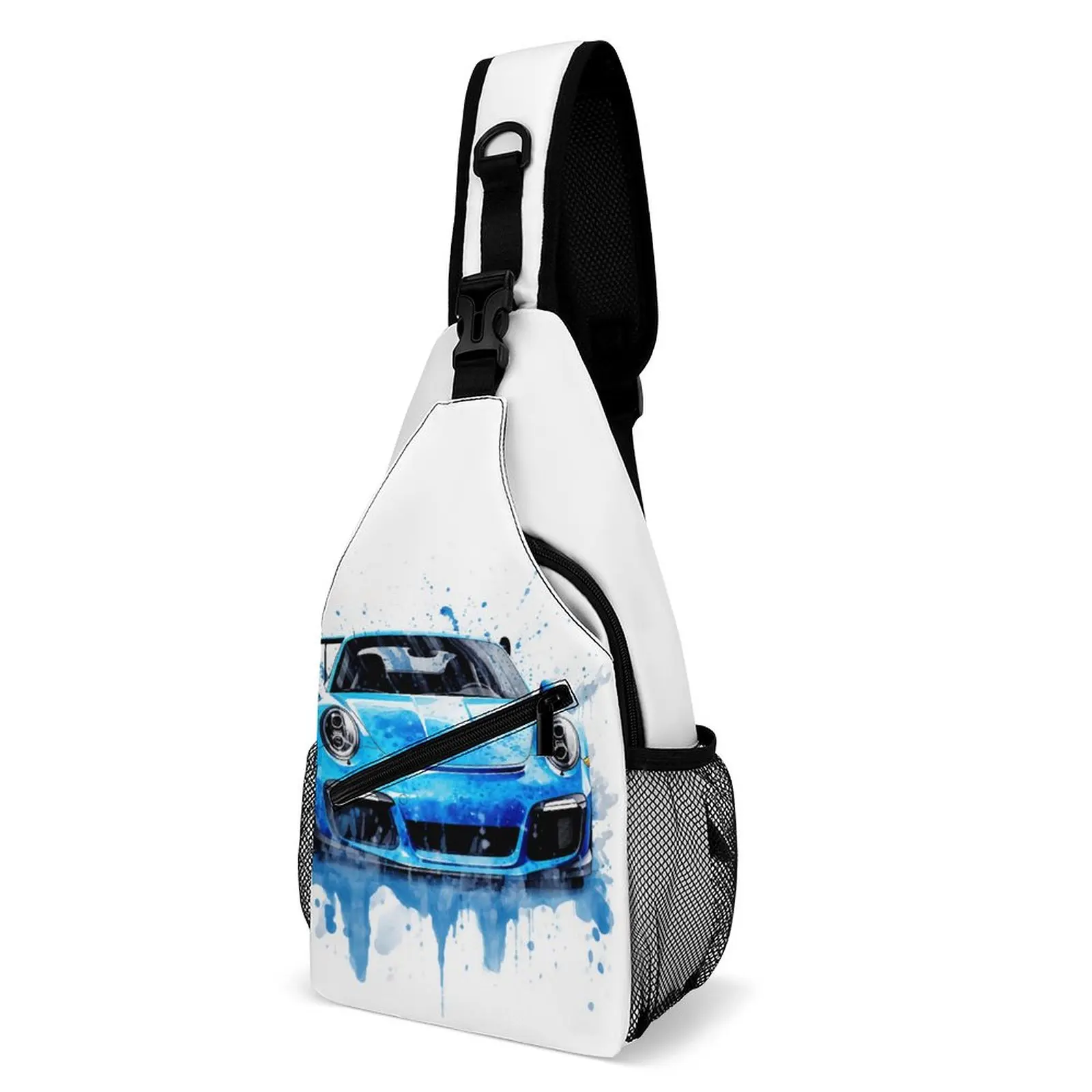 

Classic Sports Car Chest Bags Boy Hyper Artistic Ink Drawing Shoulder Bag Graphic Design Crossbody Bag School Workout Sling Bags