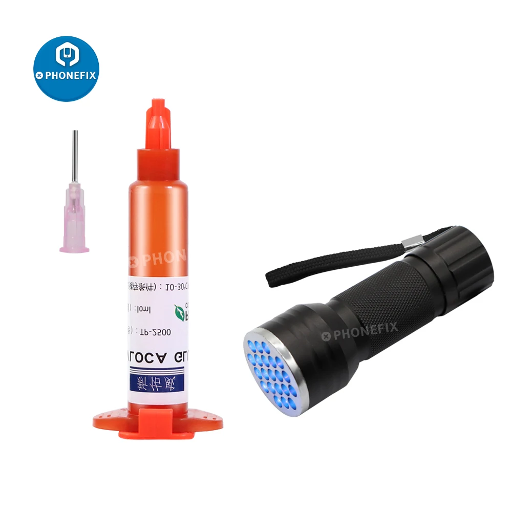 TP-2500 5ml UV Glue Loca Optical Liquid Clear Adhesive with Cutting Light Screwdriver Set for iPhone Cell Phone Screen Repair - купить по