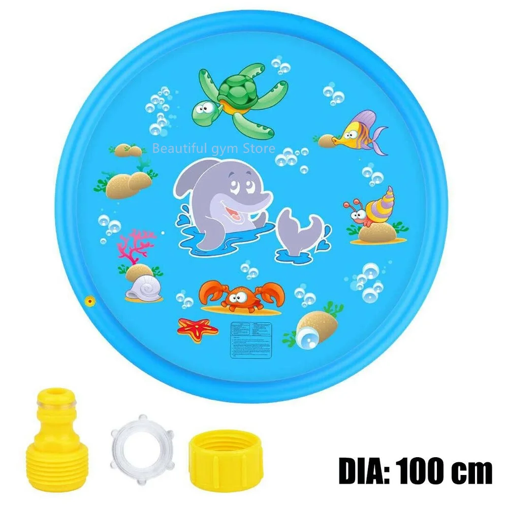 100/150/170cm Children Play Water Mat Outdoor Game Toy Lawn For Children Summer Pool Kids Games Fun Spray Water Cushion Mat Toys