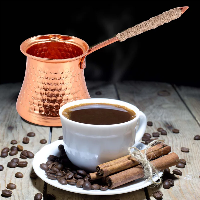 Фото Кофеварка Coffee Turk для турецкого кофе, 320 мл, медная, для турецкой кофеварки Cezve, для кафе, ограниченное предложение по акции №2