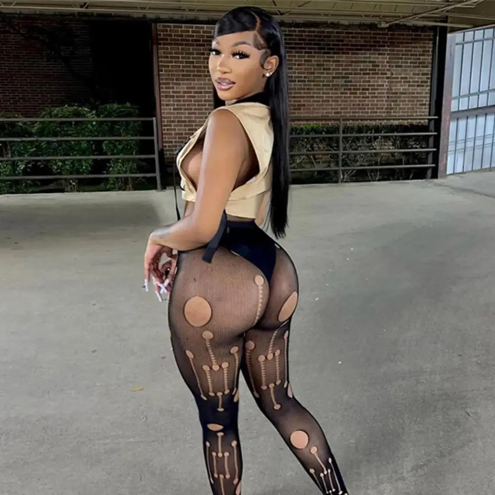 

Sexy Leggings Solid Color Mesh Pantyhose See-through Mesh Sexy Pantyhose
