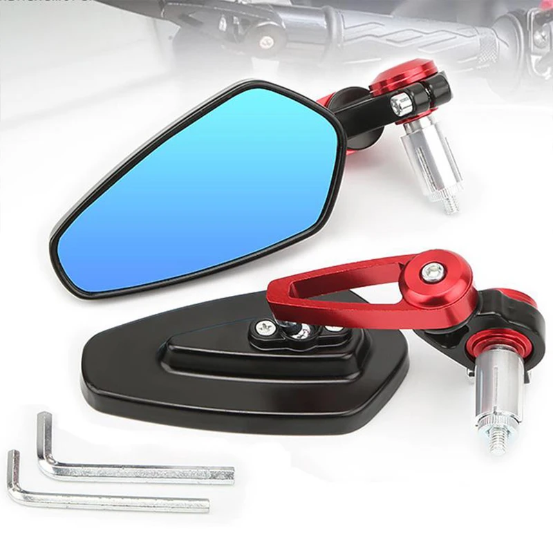 

22 мм мотоциклетные зеркала заднего вида универсиальный мотоцикл алюминиевый сплав бар конец зеркало мотоцикл руль боковые модифицированн...