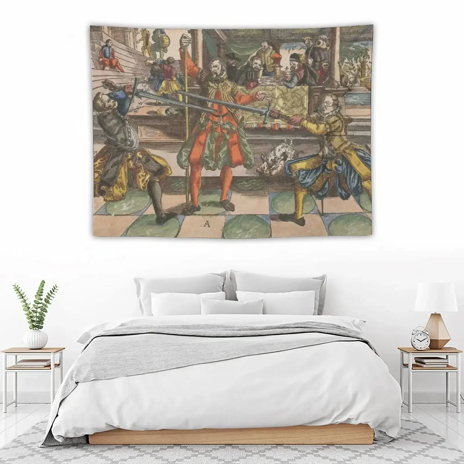 Гобелен Joachim Meyer с изображением средневекового меча мастер хема эстетическое