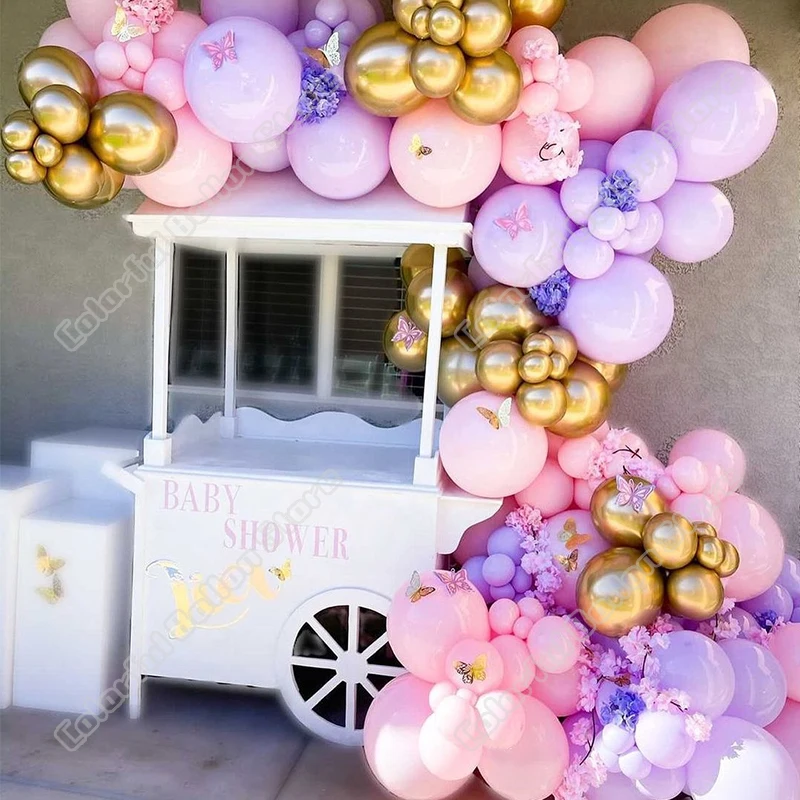 

Розовые латексные воздушные шары Macaron, фиолетовые воздушные шары для свадьбы, Дня Святого Валентина, дня рождения, арочная гирлянда, украшение для стола