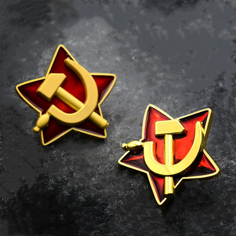 

Красный значок СССР версии Q Советского Союза патриотическая трехмерная заклепочная мини-брошь в виде пятизвездочного СССР Ленина