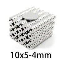 10203050100150200pcs 10x5 4 strong round countersunk magnets 10x5 mm hole 4mm minor small rare earth magnet 105 4 mm 105