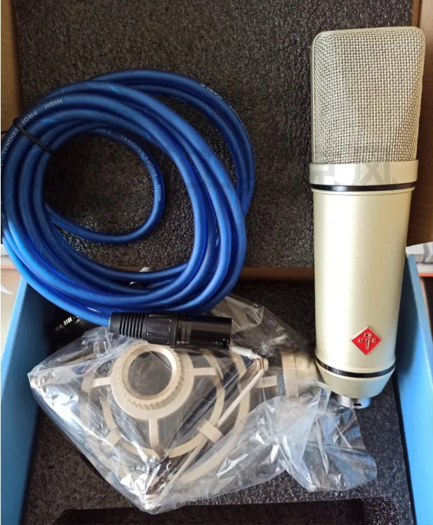 Handmade boutique 48V large-diaphragm bluebird condenser microphone microphone anchor live recording singing artifact