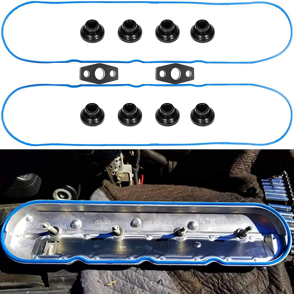 

Комплект прокладок для крышки клапана с втулками, Графитовая прокладка для GMC Pontiac 1999-2016, Нитриловая Резина, композитная плата, крышка клапан...