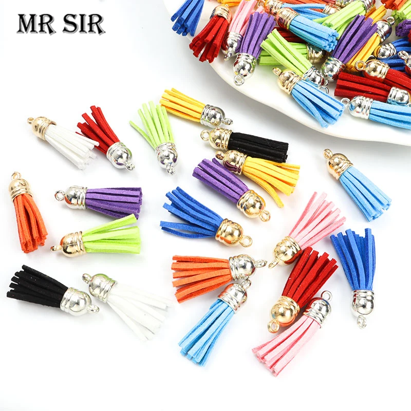

15pcs Vintage Suede Faux Leather Tassels For Keychain Cellphone Straps Jewelry DIY Pendant Charm Accessories Craft Findings Gift