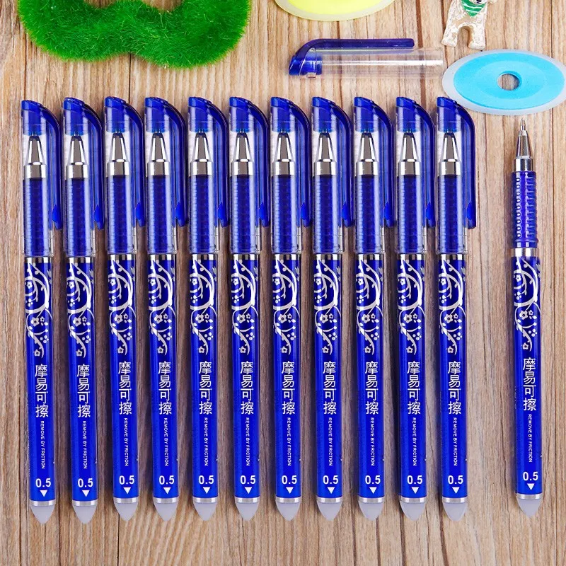 

48pcs/box Erasable Gel Pen Set 0.5mm Blue Black Ink School Supplies Pens Student Writing Exam Stationery Office Signature Pen