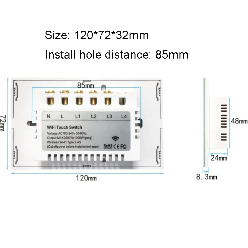 Смарт-переключатель EWelink с поддержкой Wi-Fi и голосовым управлением