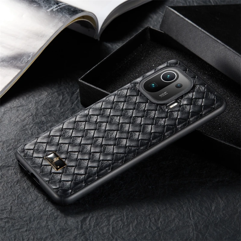 

Защитный чехол из ПУ кожи для Xiaomi Mi 11 Pro Classic Series, черный чехол для телефона Oppo Find X3 Mi 11 Pro