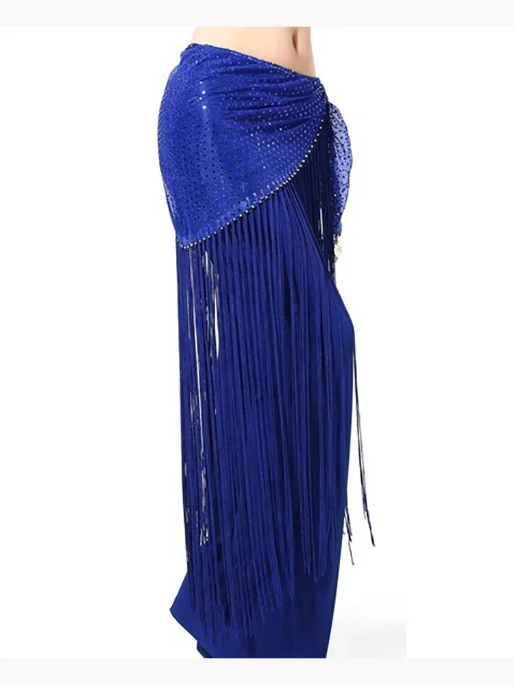 Аксессуар для танца живота с блестками Длинный эластичный платок кисточками