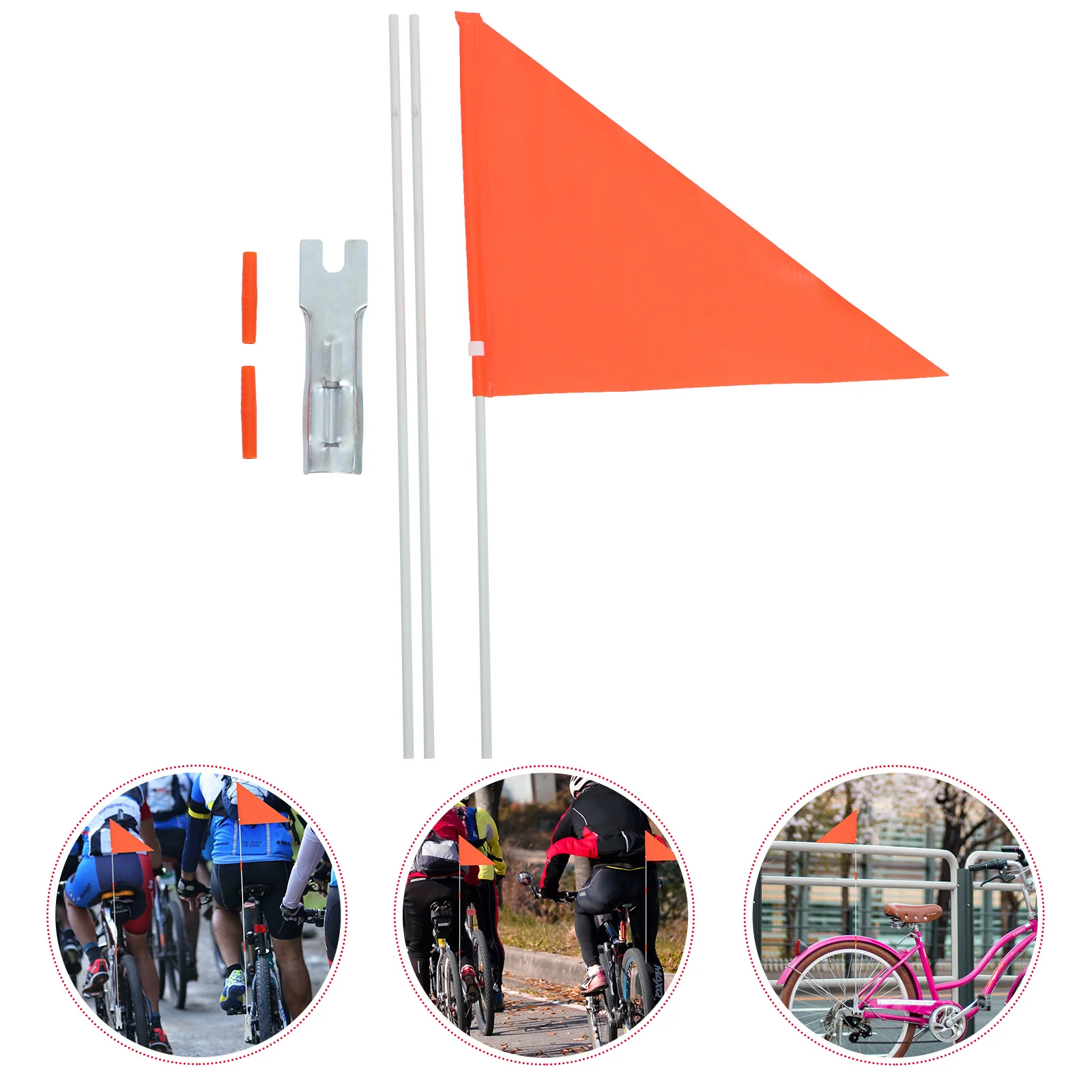 

Fiberglass Pole Reflector Advertising Bicycles Flag Decorations Wear-resistant Bike Safety Professional Cycling Supply Child