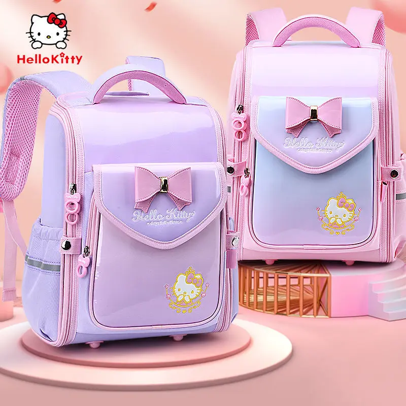Hello Kitty Schoolbag Primary School Girls Grade 16 Girls Children's Spine Protection Burden Alleviation Backpack Lightweight
