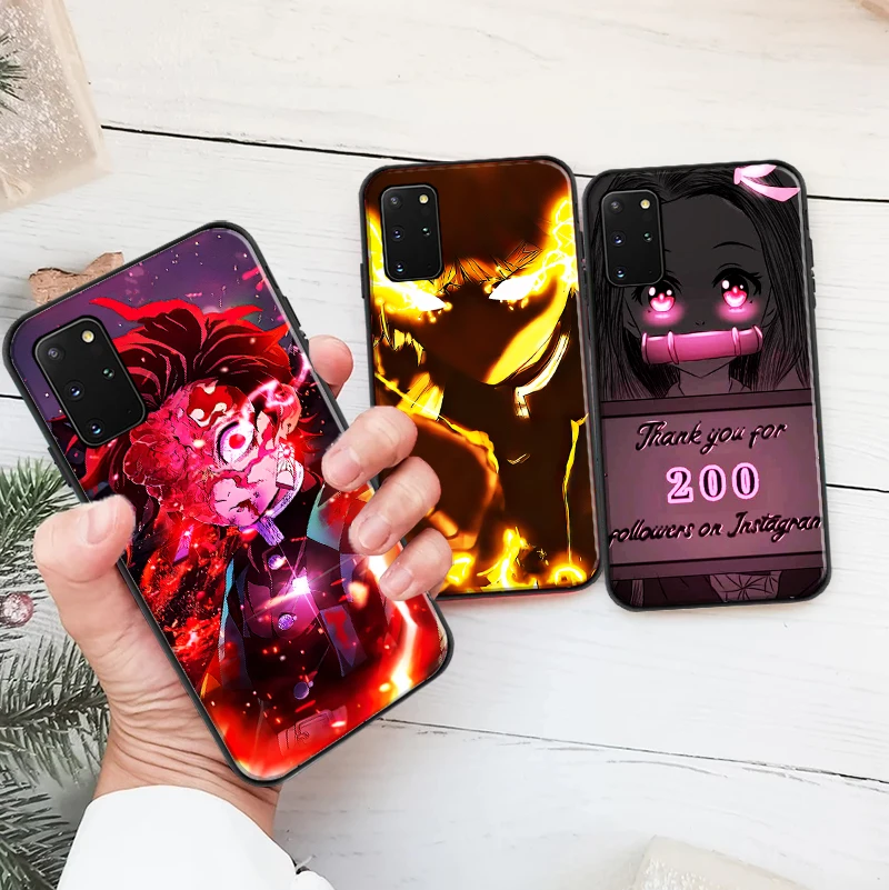 

Japan Anime Demon Slayer Kamado Tanjirou Nezuko Phone Case For Samsung Galaxy S8 S9 S10 S10 Plus S20 S20 FE Lite Ultra Cover